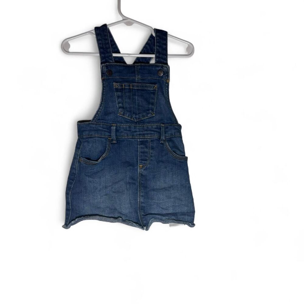 Old Navy 2T Girls Denim Overalls Dress Jumper 99% Cotton